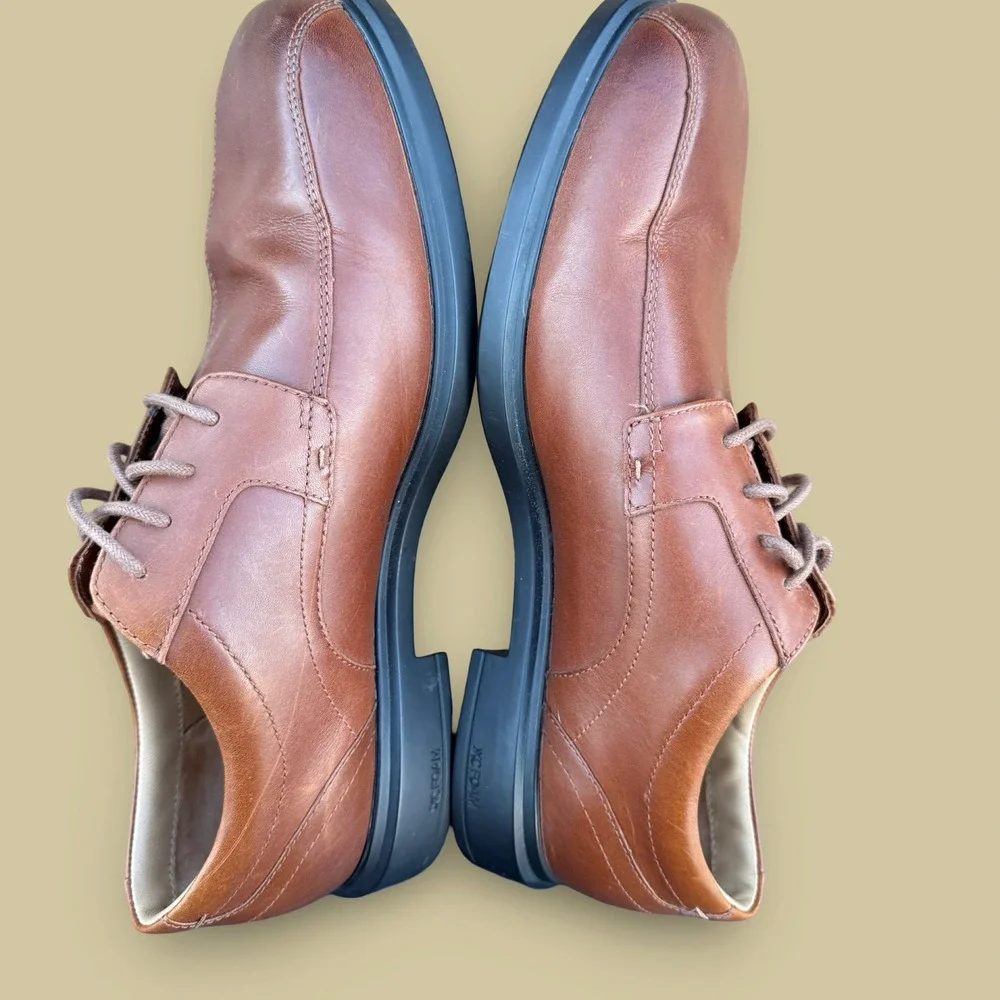Johnston Murphy Mens 11W E23 Brown Leather Lace Up Dress Shoes XC4 Waterproof